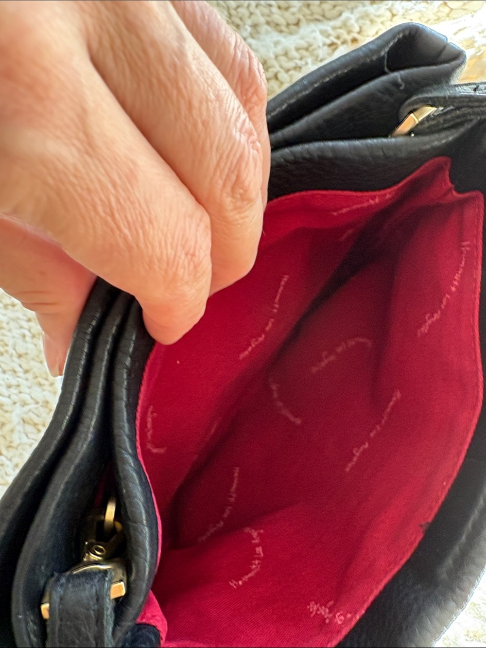 Hammitt Duke black Leather Shoulder Bag with Gold Stud Accents.. like new - Picture 8 of 11